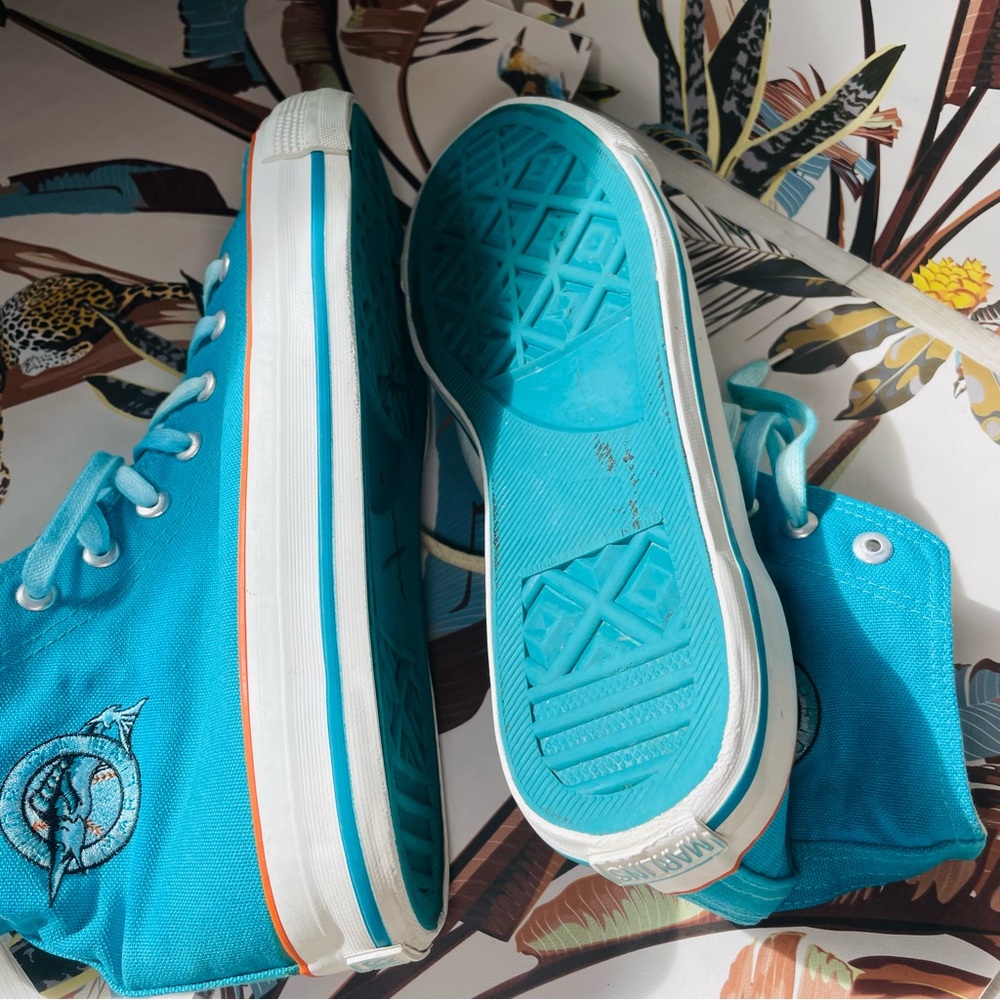 Vintage FL Marlins High-Top Canvas MLB Sneakers Miami Baseball - Picture 9 of 10